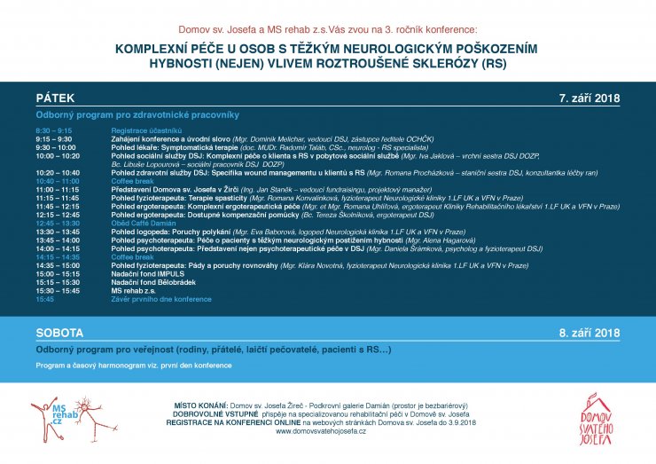 Pozvání na konferenci o RS do Domova sv. Josefa v Žirči